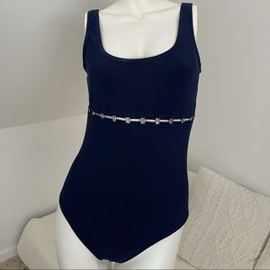Karla Colletto Navy One Piece Swimsuit